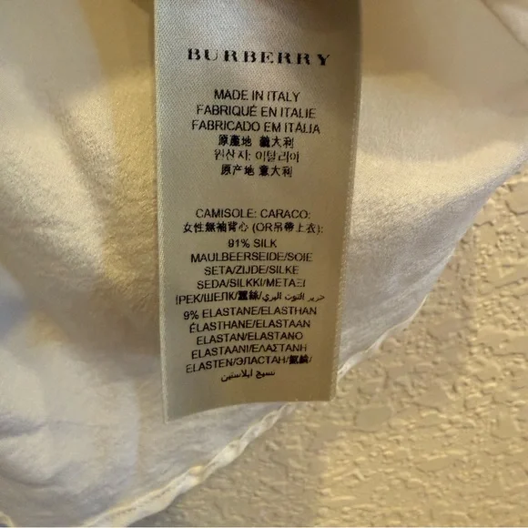 Burberry Women’s Silk Cream Camisole Top sz 10 - Picture 6 of 8